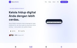 Template Website Landing App Mobile - Nexus Mobile