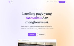 Template Website Clean Landing Page - Aura Landing Studio