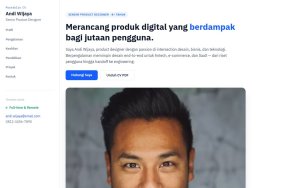 Template Website Landing Page Resume (CV) - CV