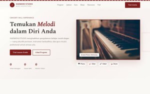 Template Website Layanan Kursus Musik - HARMONI STUDIO