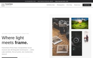 Template Website Pameran Fotografi - FrameVision Photo Expo