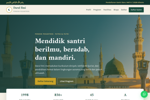Template Website Pesantren - Darul Ilmi