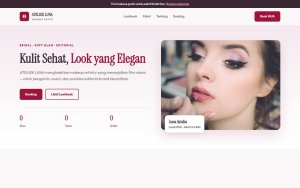Template Website Portfolio Makeup Artist - ATELIER LUNA