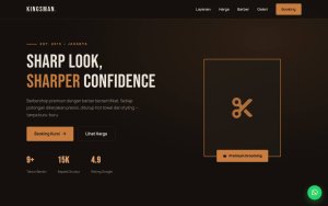 Template Website Barbershop — Kingsman Barber - Web Template