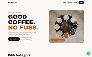 Template Website Cafe Coffee Bar — Bean & Co - Web Template