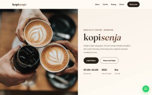 Template Website Cafe Coffee Shop — Kopi Senja - Web Template