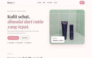 Template Website Skincare — Bloom Lab - Web Template