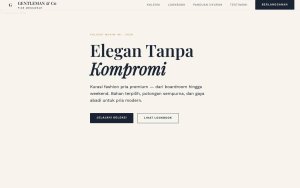 Template Website Toko Fashion Pria - GENTLEMAN & Co