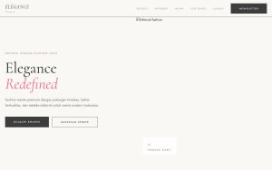 Template Website Toko Fashion Wanita - ÉLÉGANCE Femme
