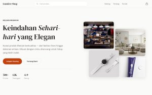 Template Website Toko Online Sederhana (3 Halaman) - Lumière Shop