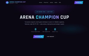 Template Website Turnamen Esports - ARENA CHAMPION CUP