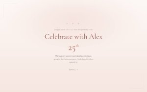 Template Website Undangan Ulang Tahun - CELEBRATE WITH ALEX