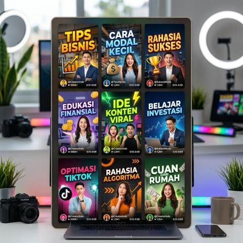 Template Feed TikTok Cover & Thumbnail UMKM