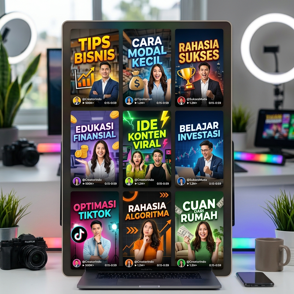 Template Feed TikTok Cover & Thumbnail UMKM
